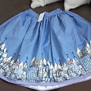Blue Graphic Print Women's Skirt